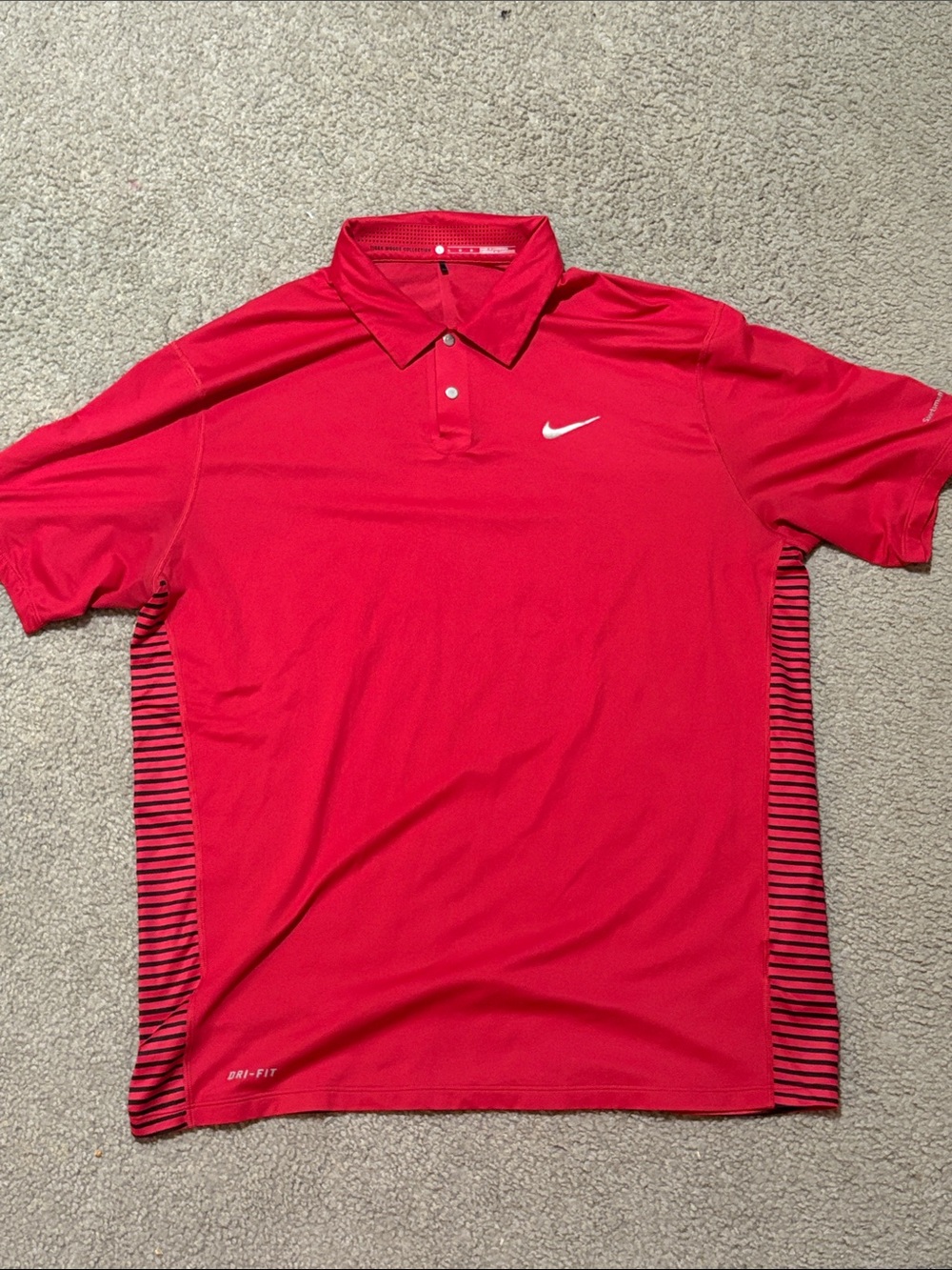 Nike TW Tiger Woods Men’s Red Dri-FIT Polo Shirt
